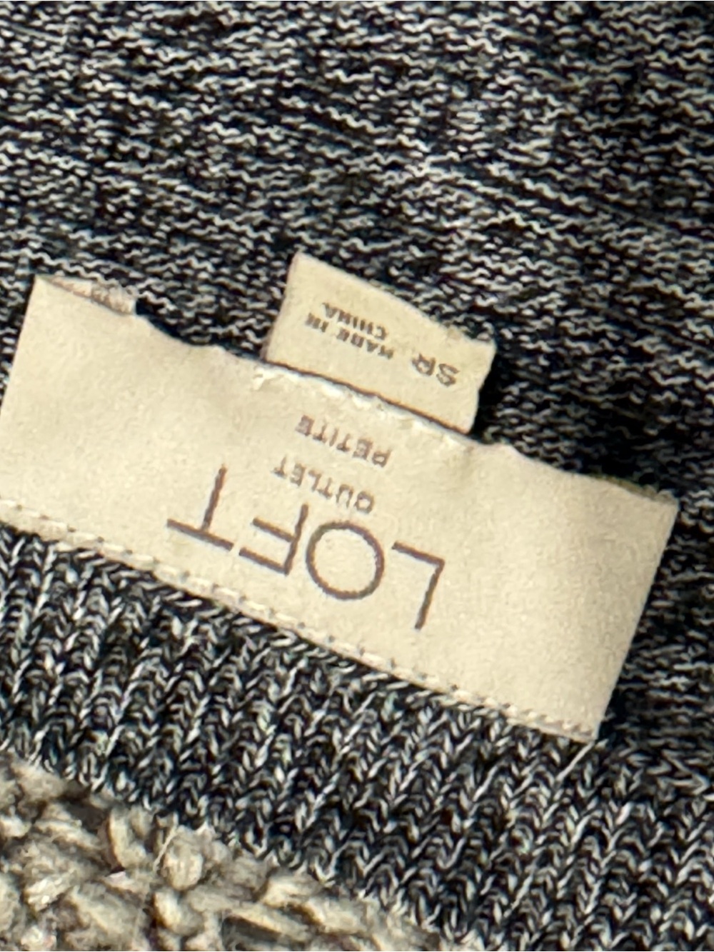 LOFT Outlet Heather Gray Ruffle-Shoulder Knit Tank - Picture 5 of 7